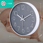 Modern Black Wall Clock — 16" - View 6