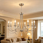 Farmhouse Black Chandelier — 8-Light
