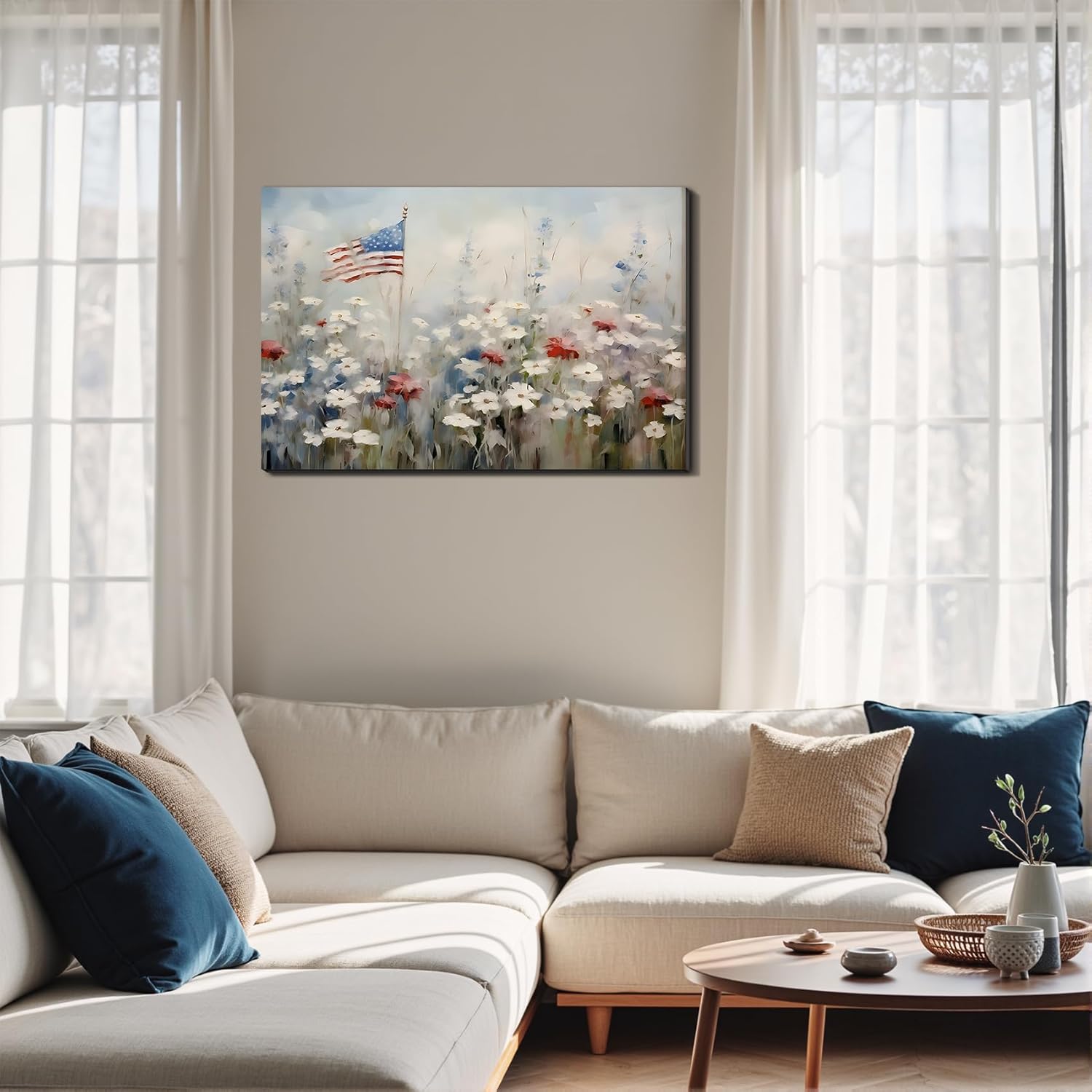 Framed Fabric Wall Decor — 12" - View 3