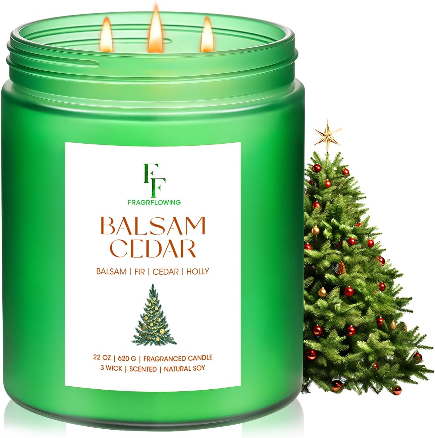 Soy Wax Scented Candle — Balsam Cedar