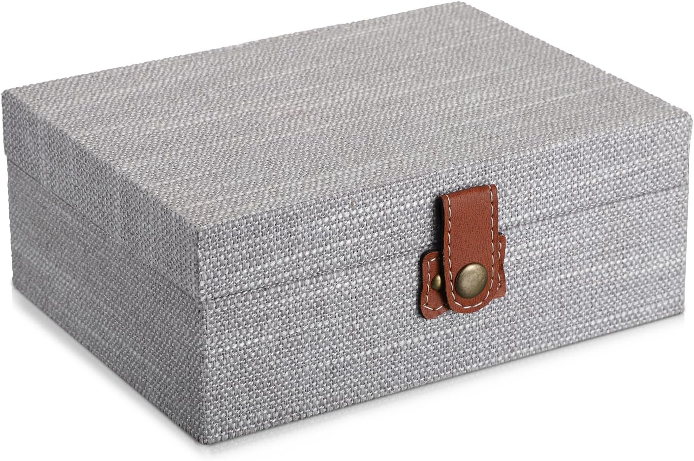 Linen Blue Storage Basket — Medium