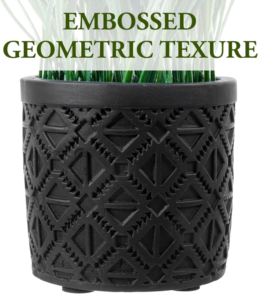 Round Modern Black Artificial Plant - View 6