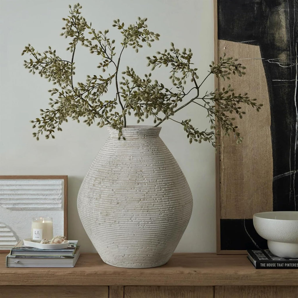 Farmhouse Beige Flower Vase - View 6