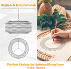 Linen Boho Black Chandelier — 5-Light - View 8