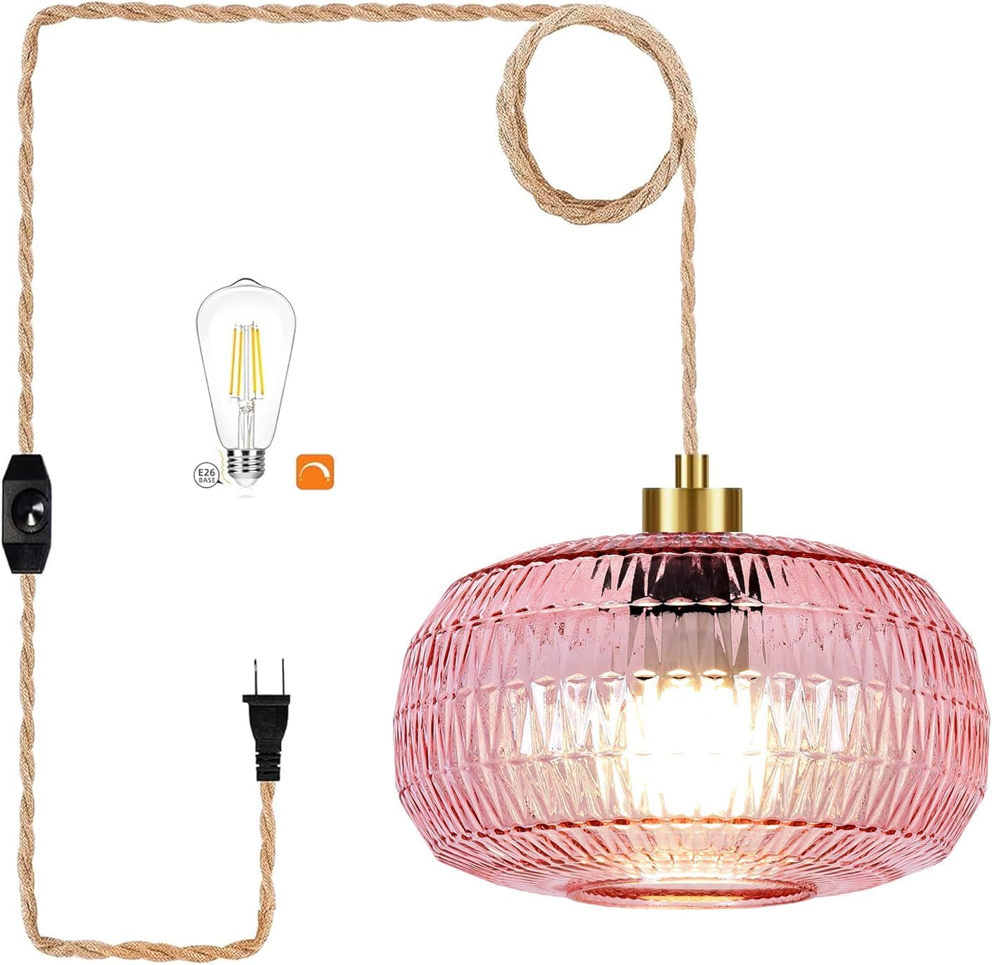 Dimmable Boho Glass Chandelier — Pendant Light-19