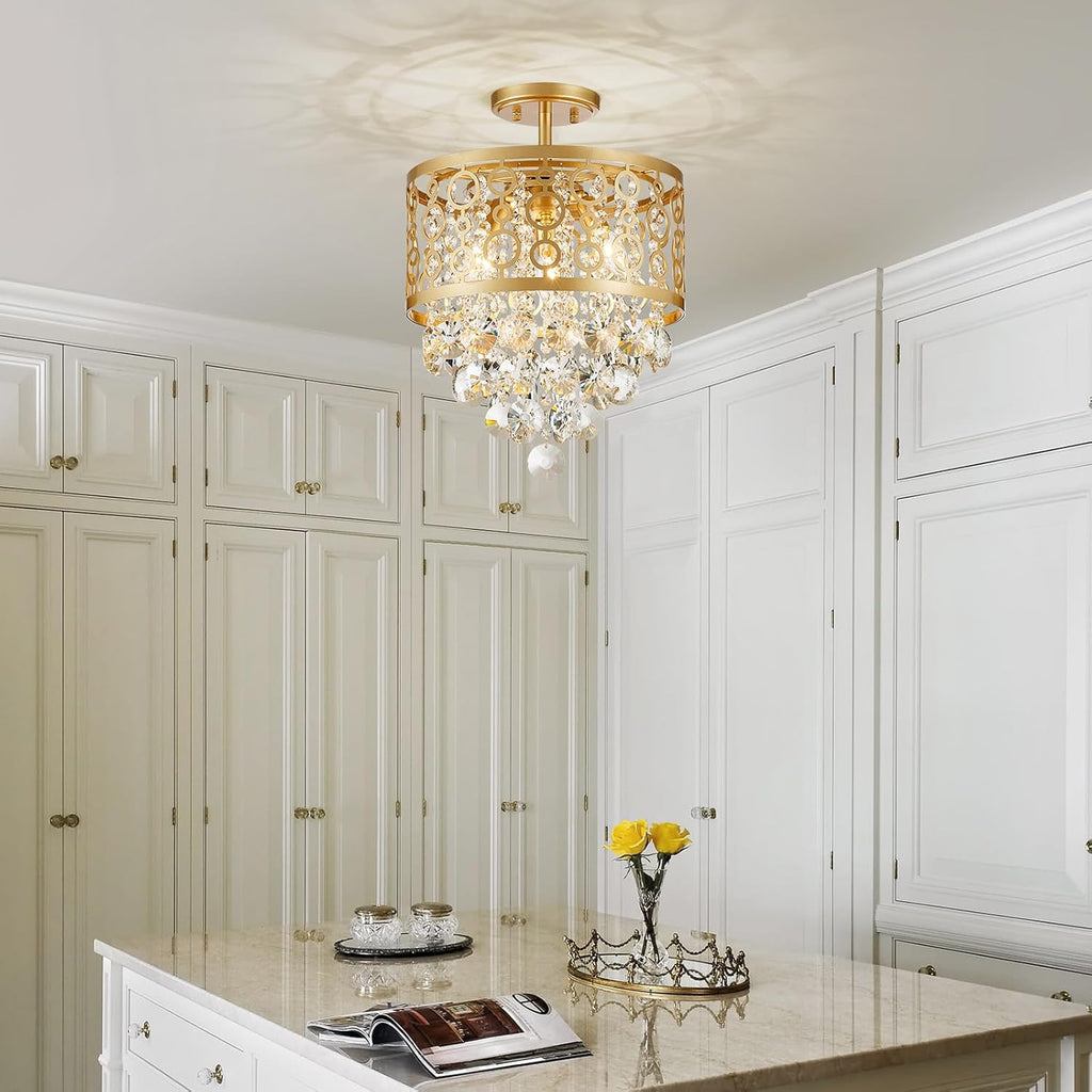 Luxe Black Chandelier — 3-Light - View 9