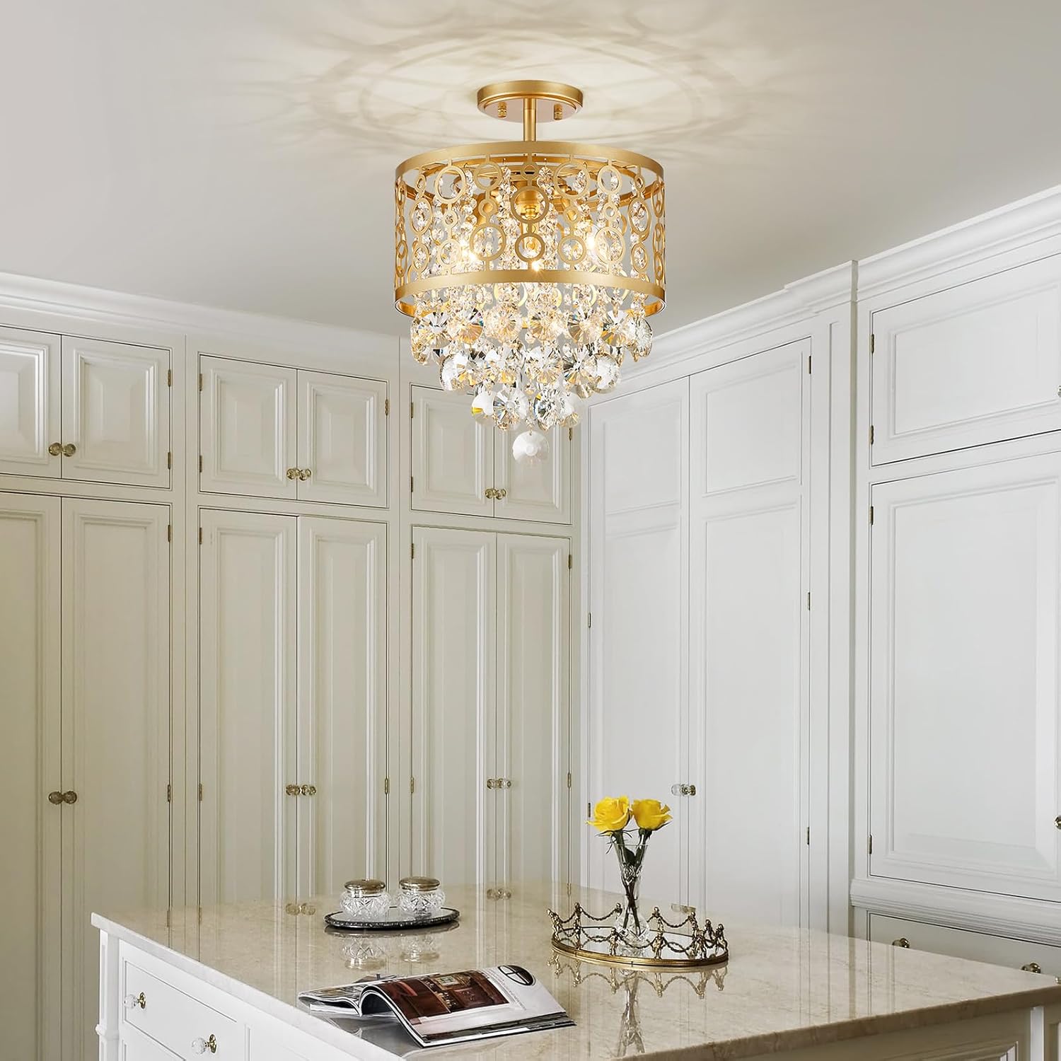 Luxe Black Chandelier — 3-Light - View 9