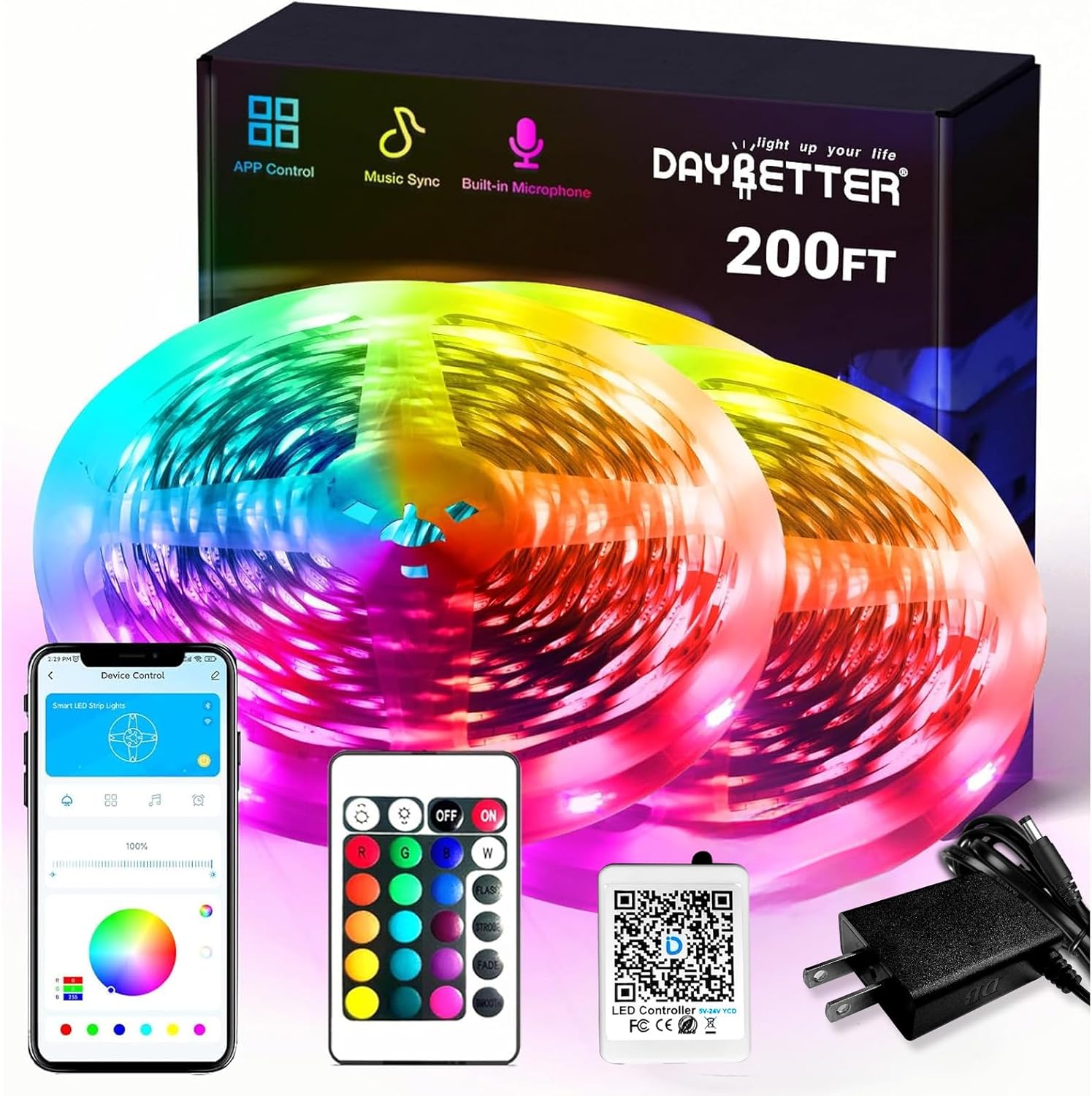 RGB Metal LED Strip Lights — 200FT