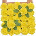Blue Artificial Flowers — 3" — Canary Yellow