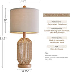 Boho Black Bedside Lamp — 21" - View 7