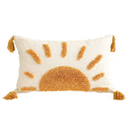 Tufted Boho Fabric Throw Pillow Cover — 20"