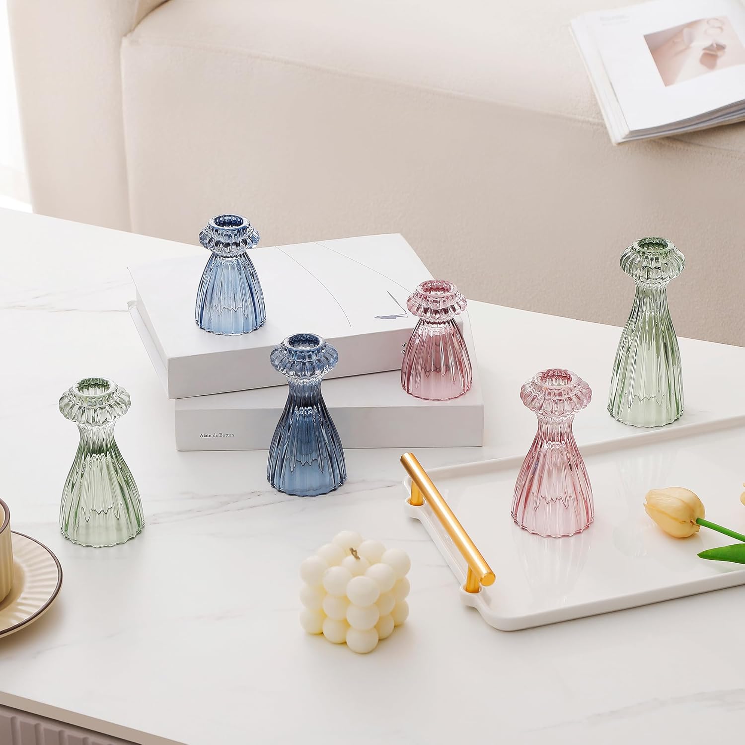 Blue Candle — Set of 3 - View 3