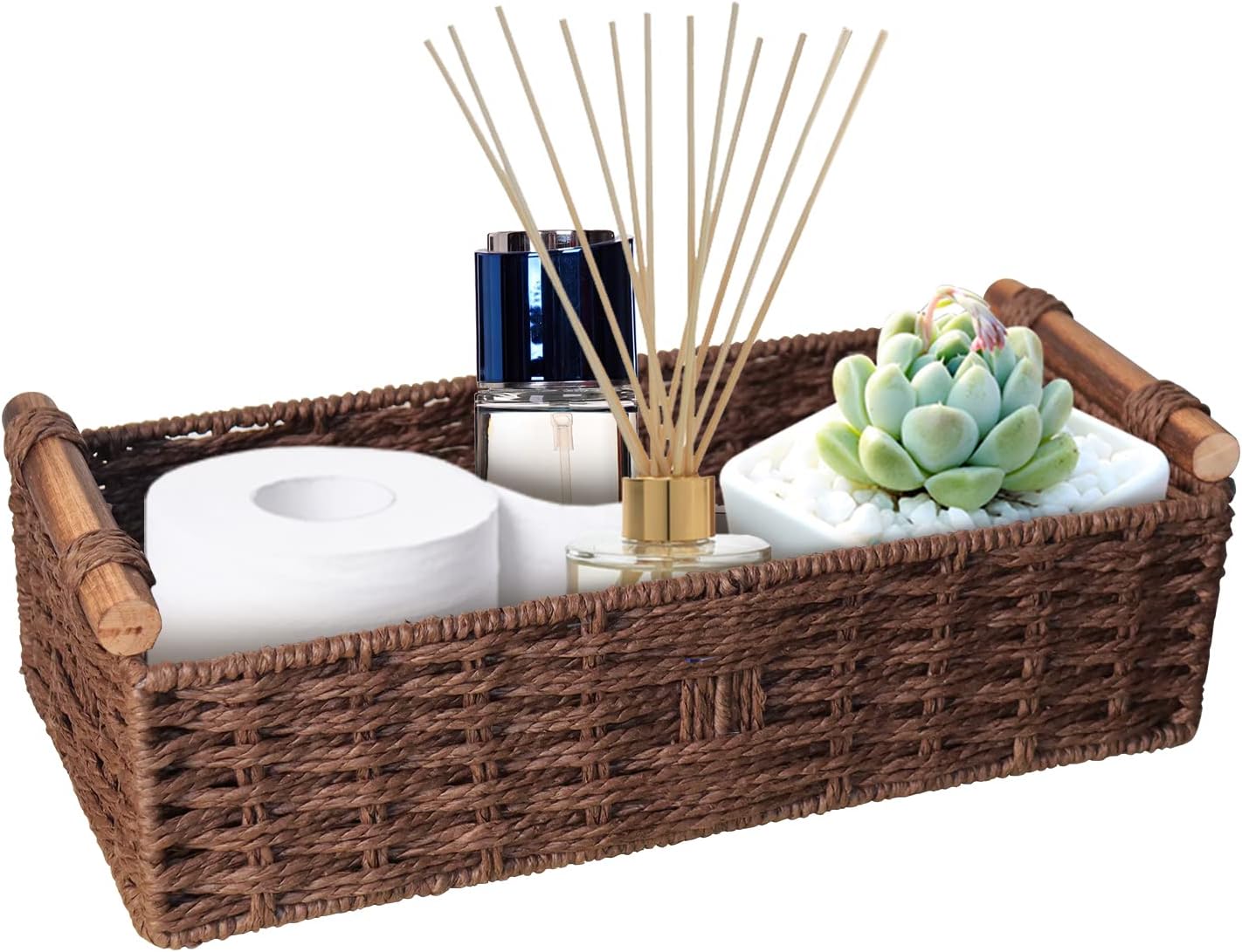 Beige Storage Bin — Brown