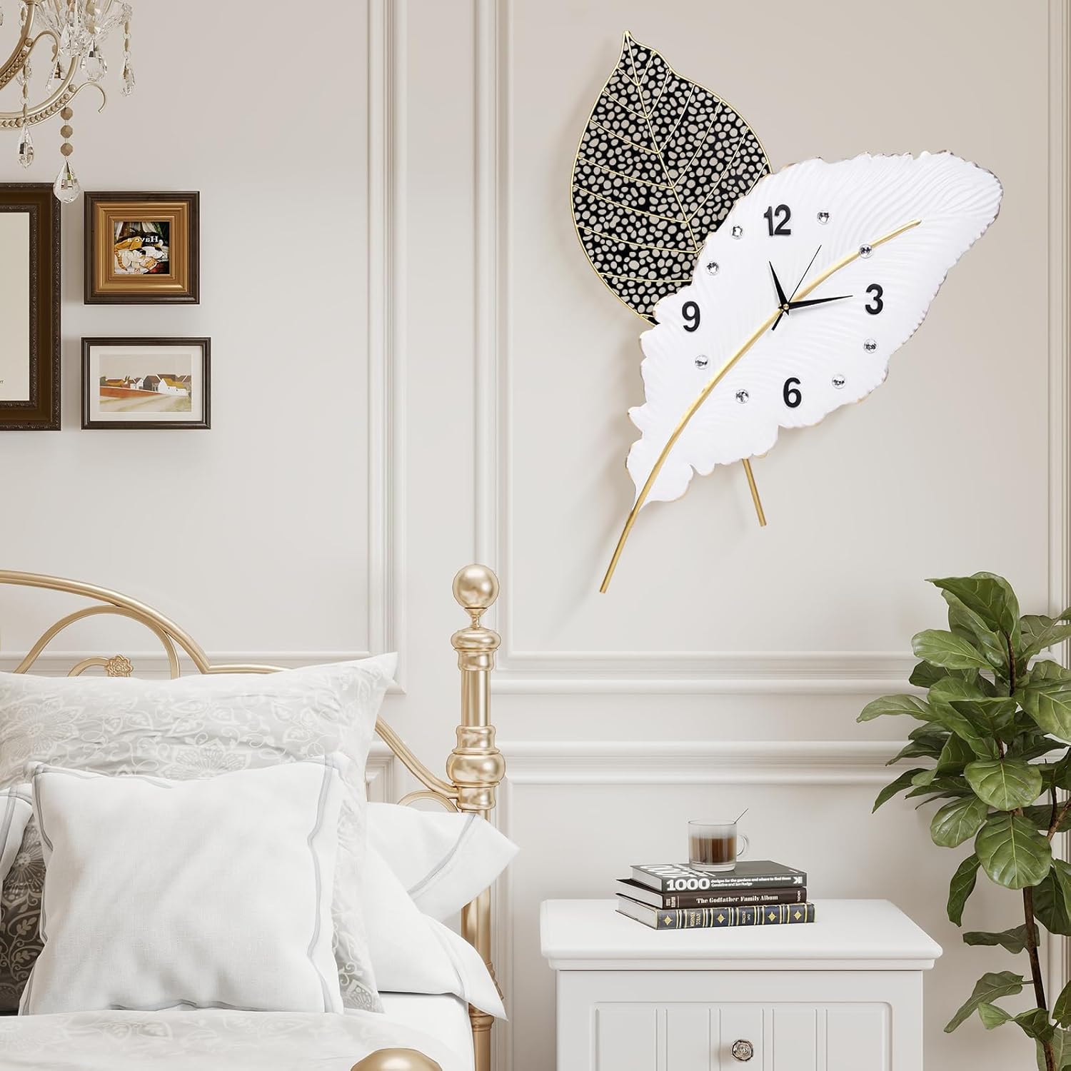 Modern Black Wall Clock — 27" - View 3