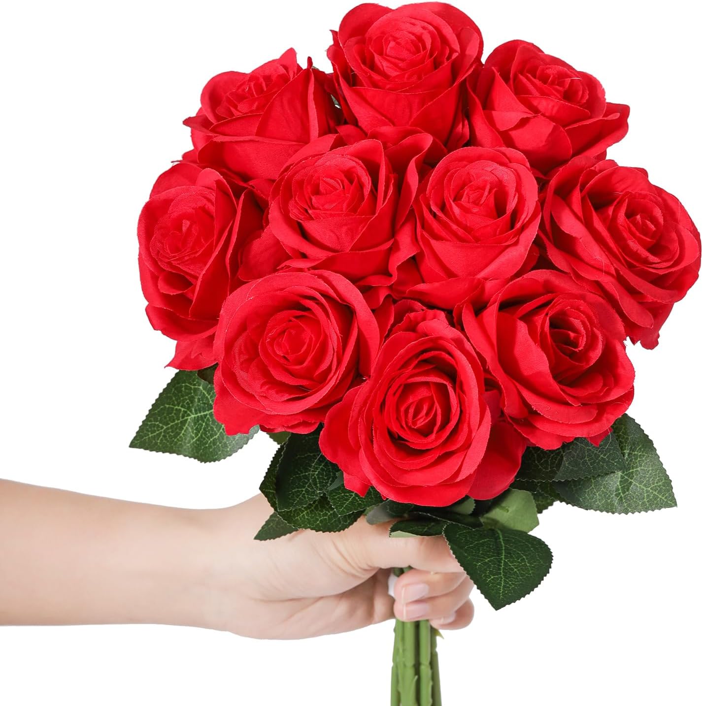 Blue Artificial Flowers — 21.2" — Red