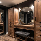 Beige Round Mirror — 24" - View 6