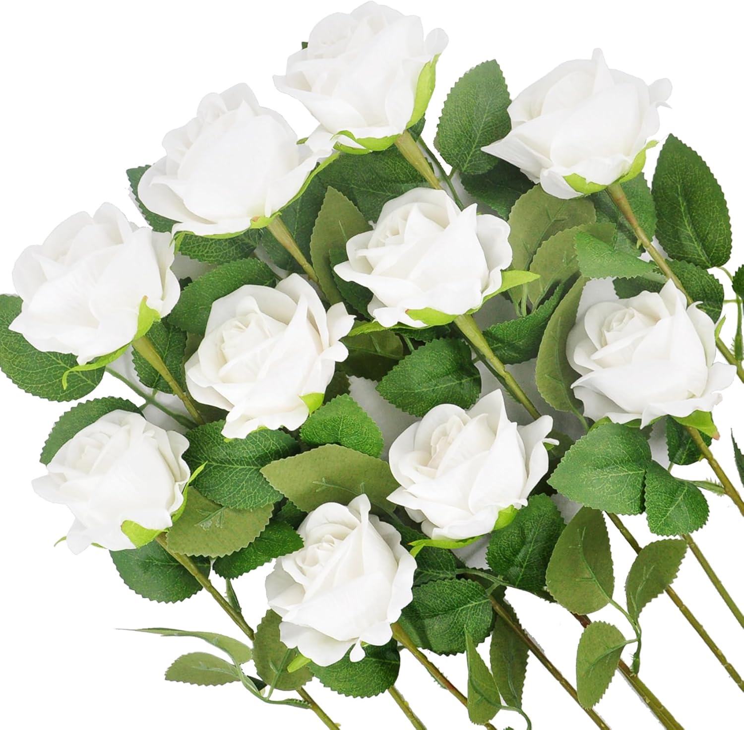 Black Artificial Flowers — White