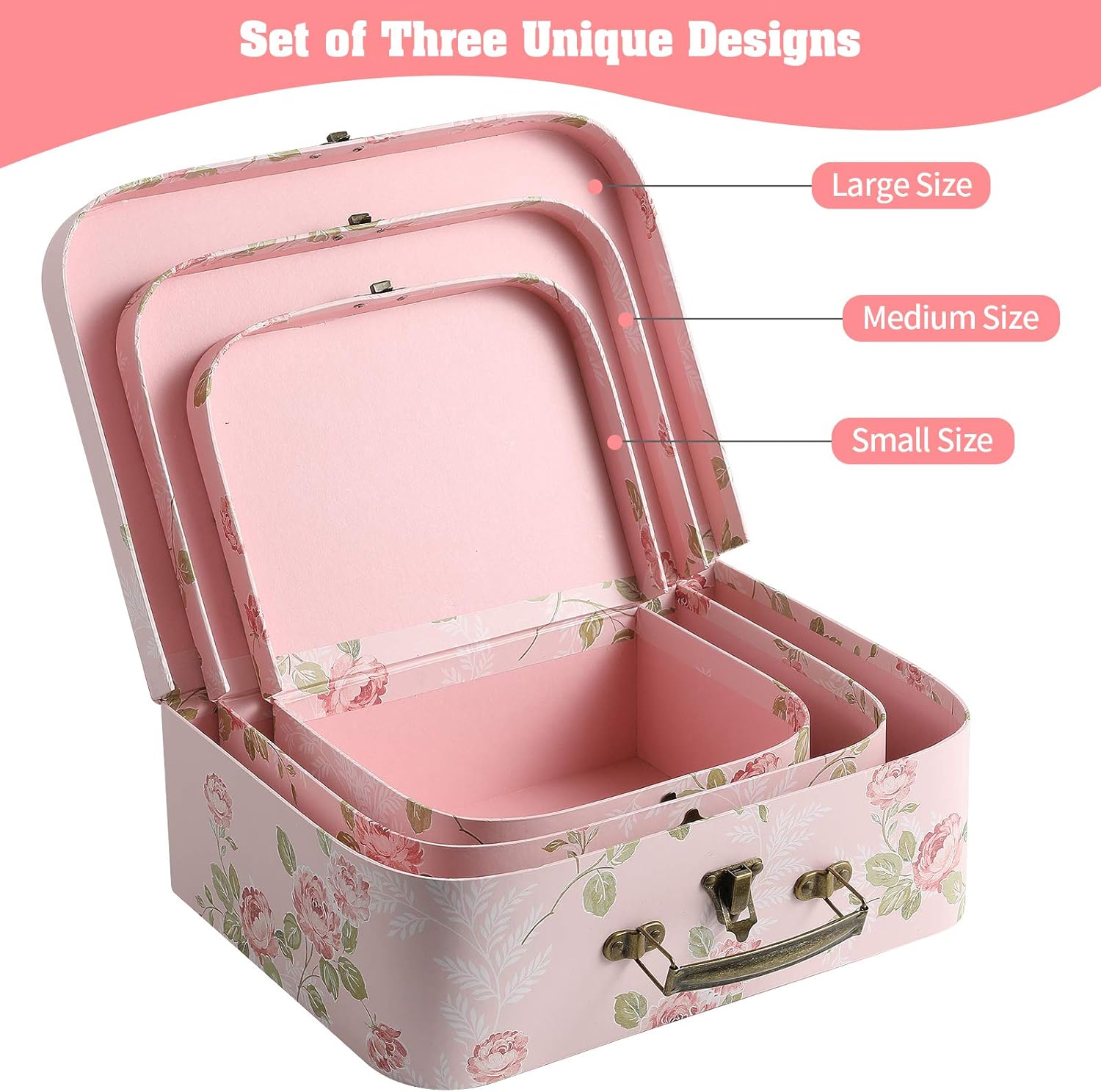 Pink Storage Basket — Set of 3 - View 2