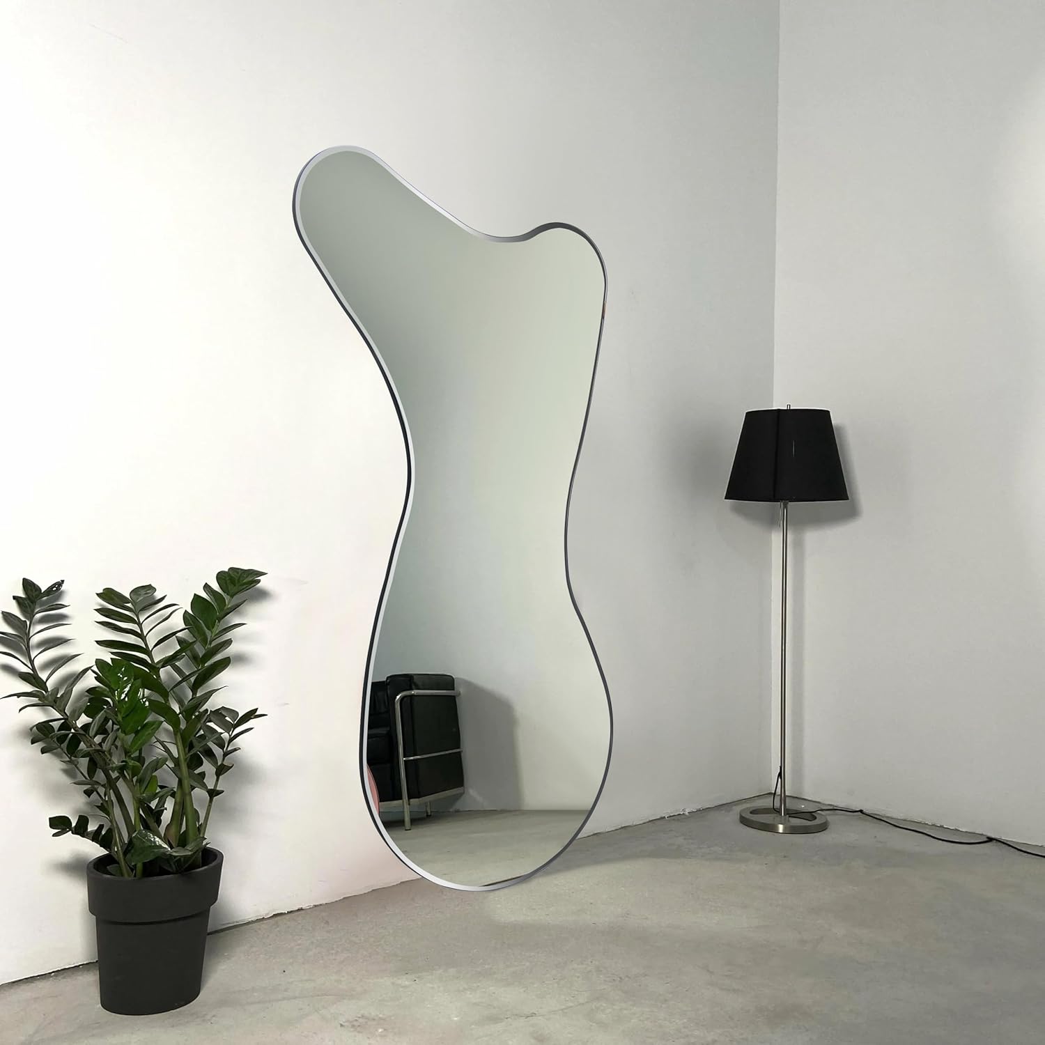 Framed Brown Wall Mirror — 32" — Whales
