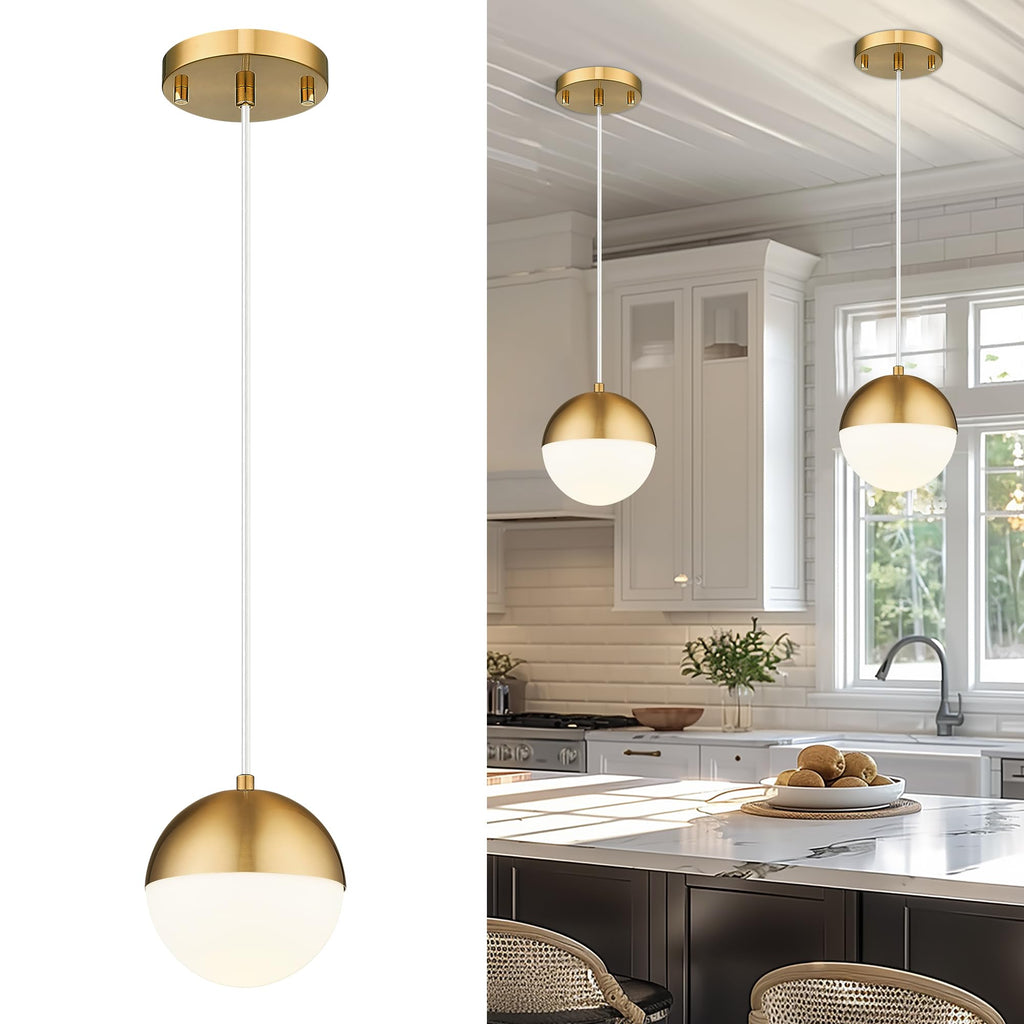 Adjustable Luxe Black Pendant Light — 6"