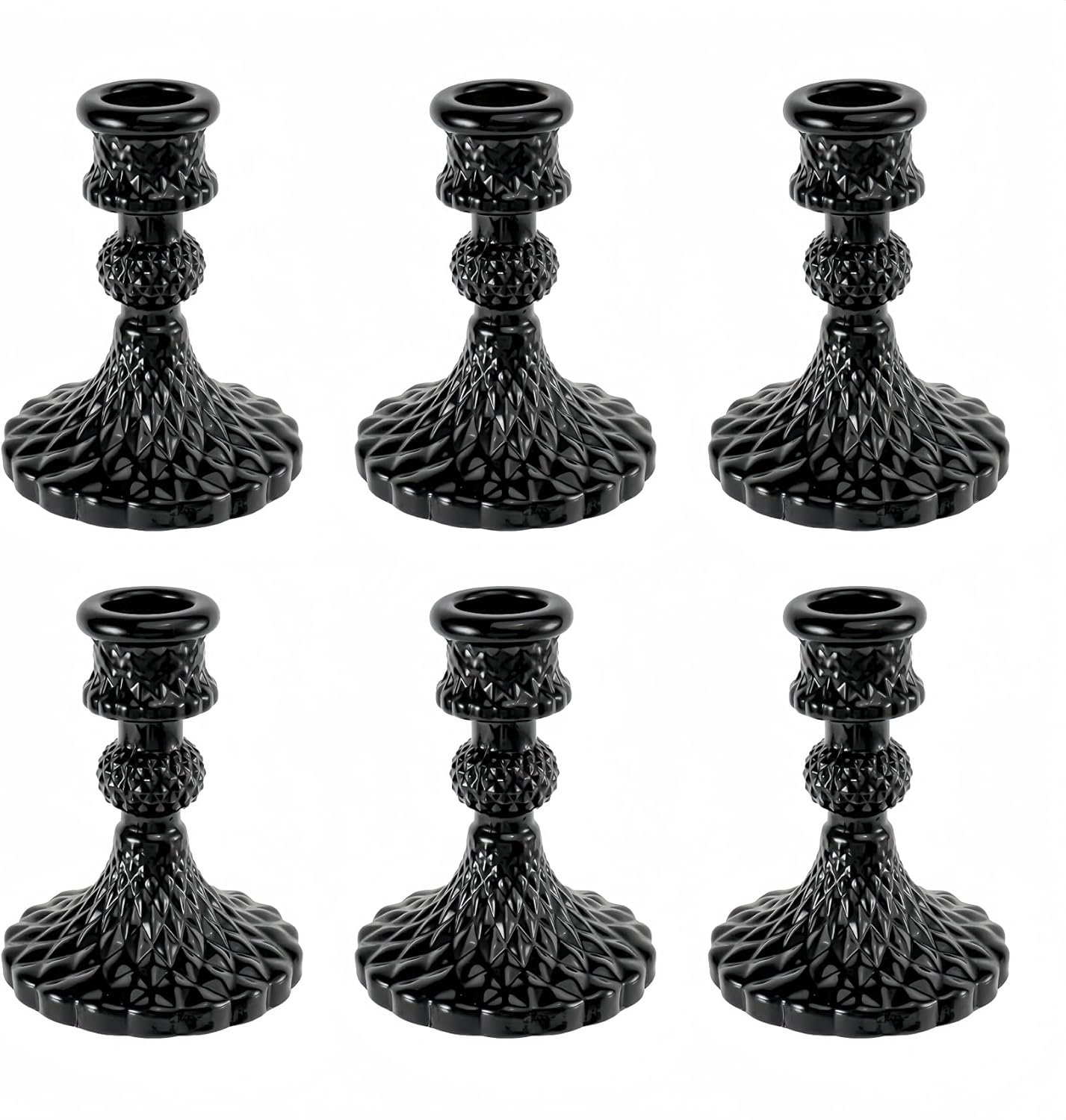 Black Candle — Set of 6 — Black Diamond