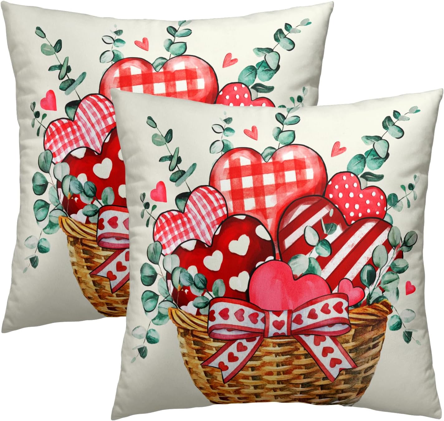 Beige Throw Pillow Cover — 18" — 22" x 22" (Pack of 2)