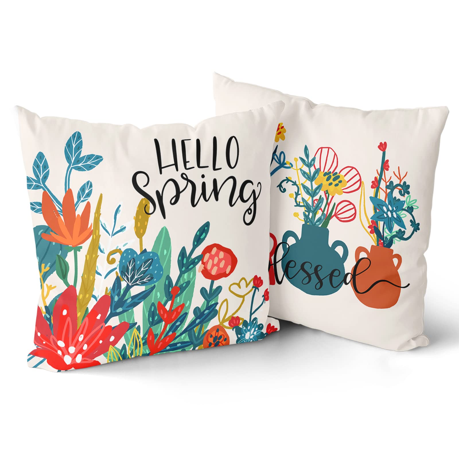Beige Throw Pillow Cover — 18"