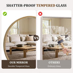 Framed Farmhouse Beige Wall Mirror — 24" - View 7
