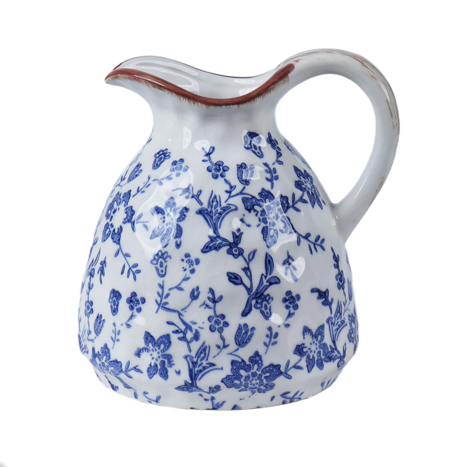 Vintage Blue Flower Vase — 28"