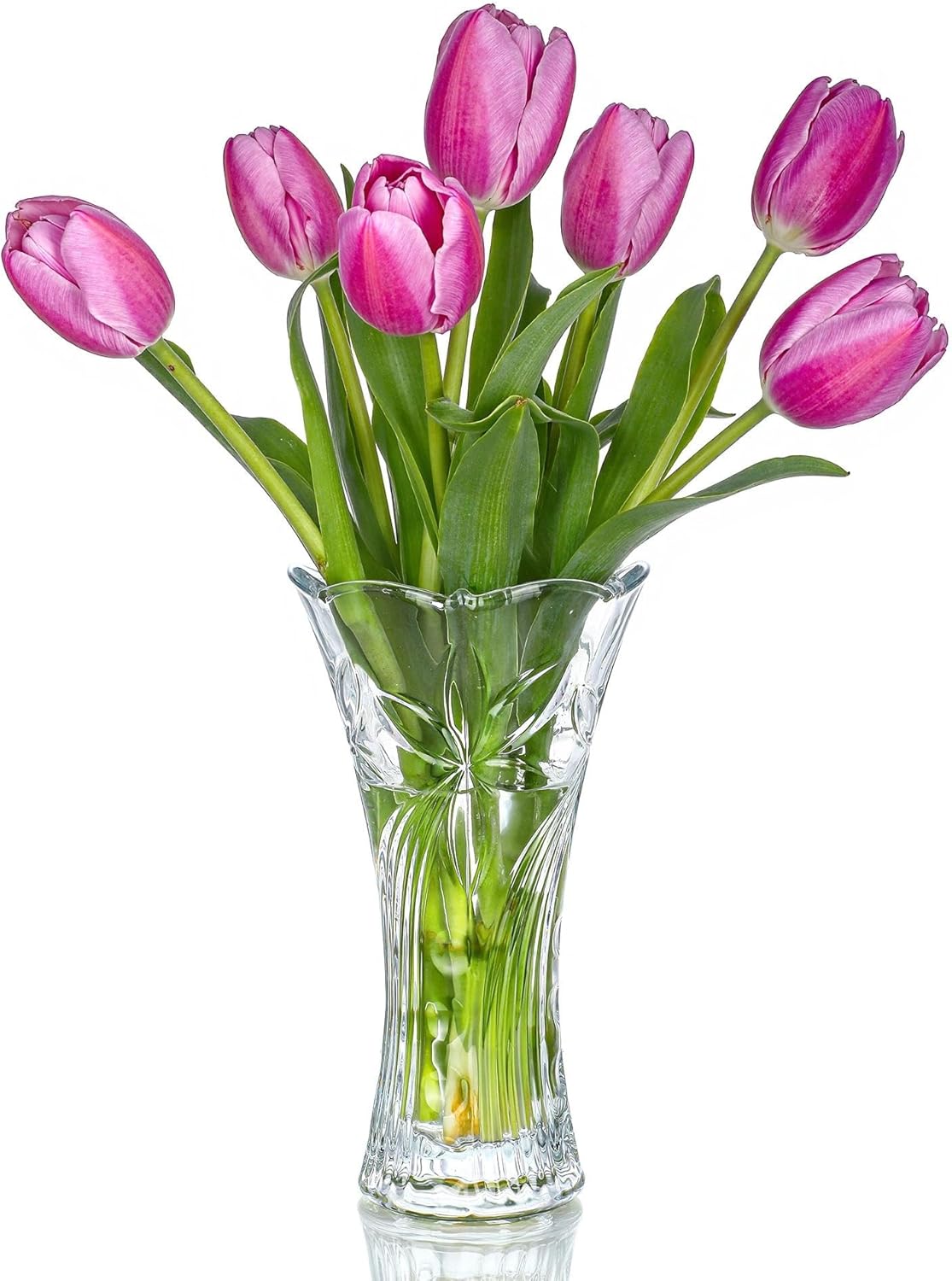 Luxe Glass Flower Vase — 9.2" — 9.4"x 5", type 4