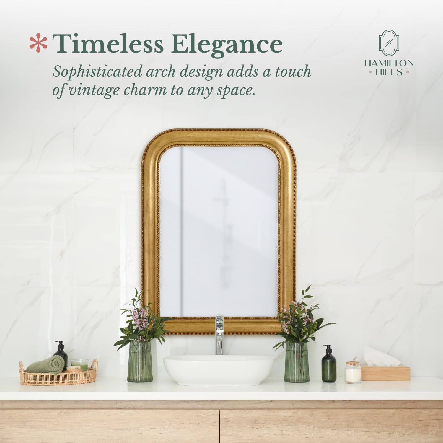 Framed Luxe Glass Wall Mirror — 36" - View 2