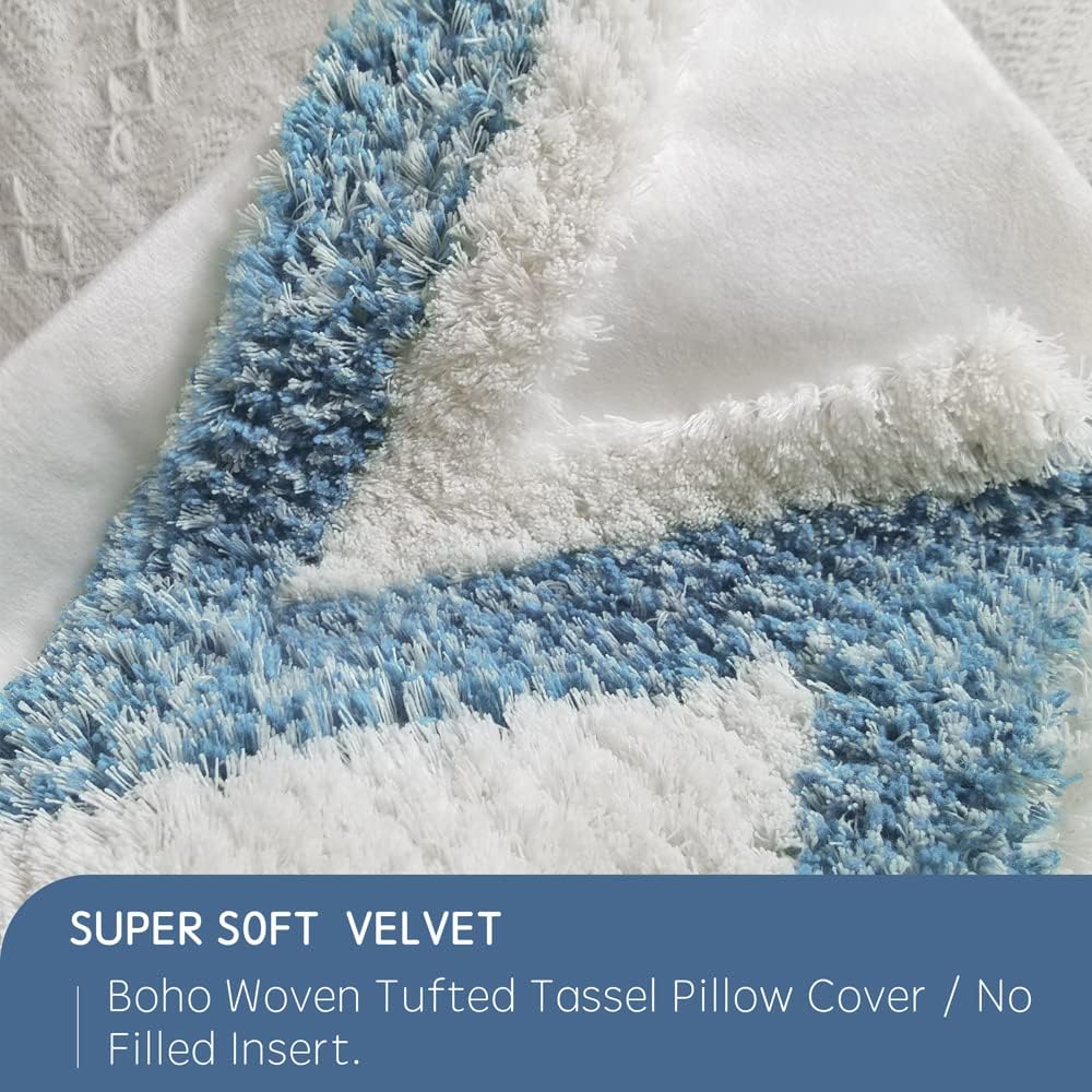 Tufted Boho Metal Throw Pillow Cover — 20" - View 7