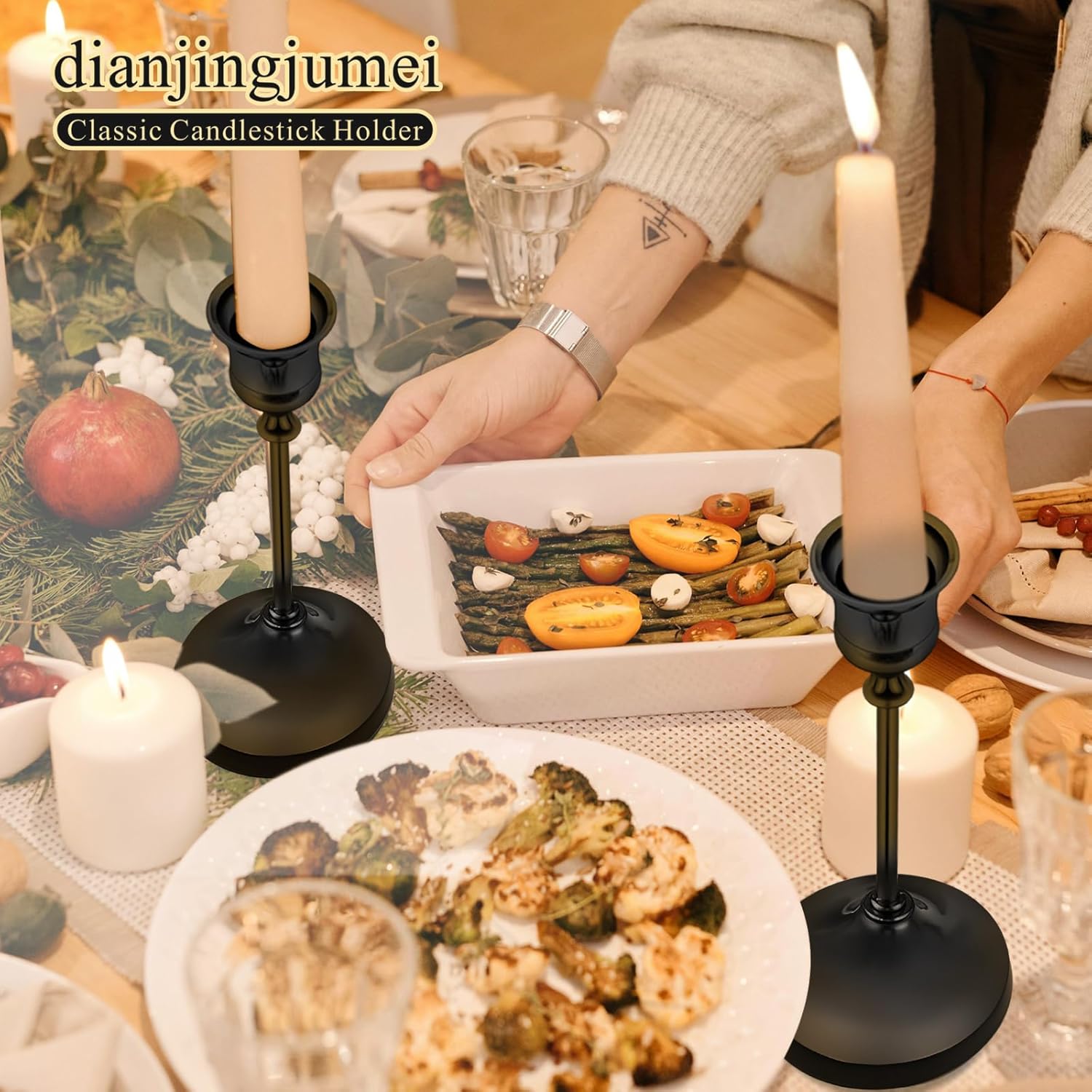 Vintage Black Candle - View 5