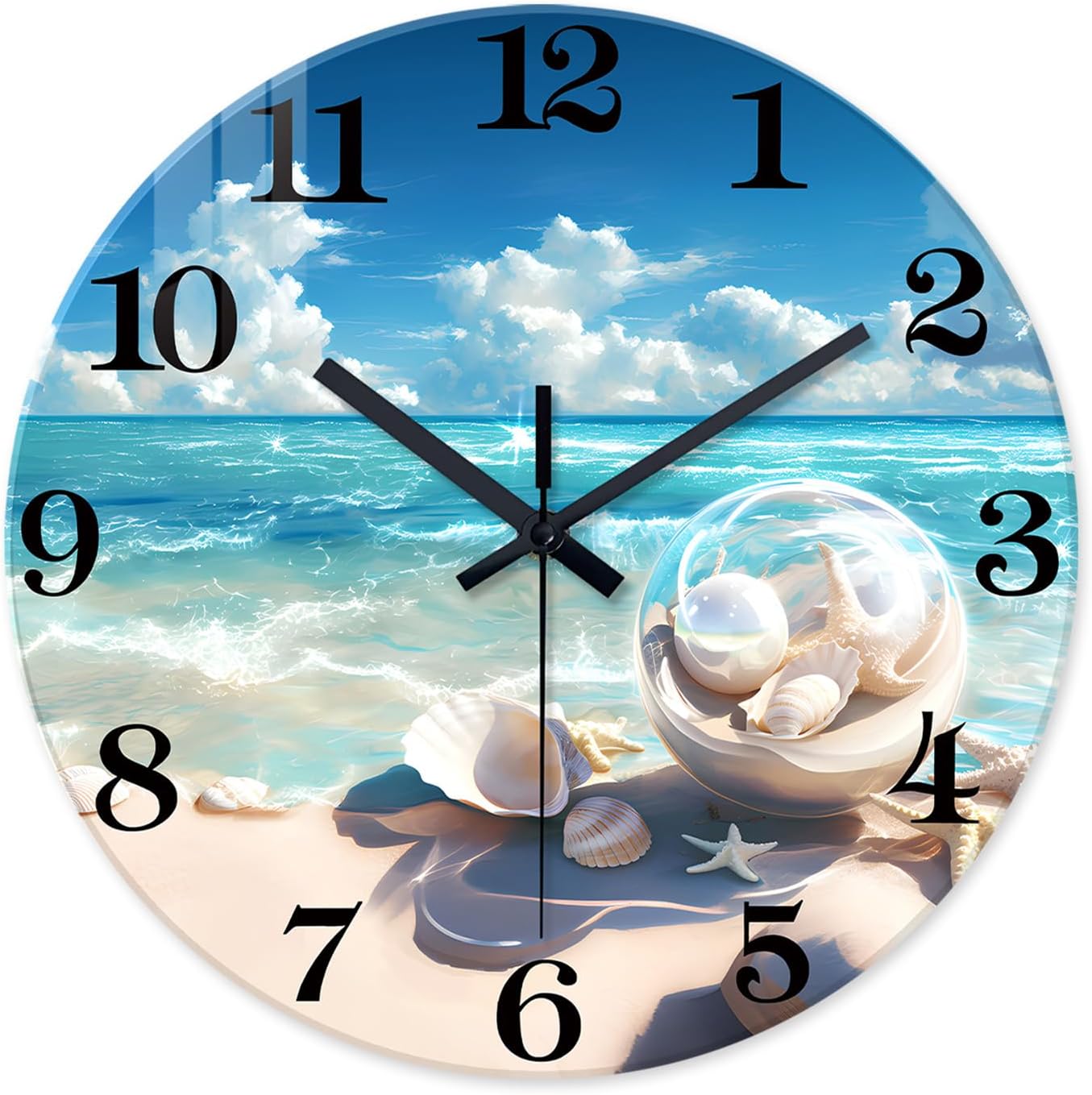 Battery Operated Black Wall Clock — 16" — 16 Inch