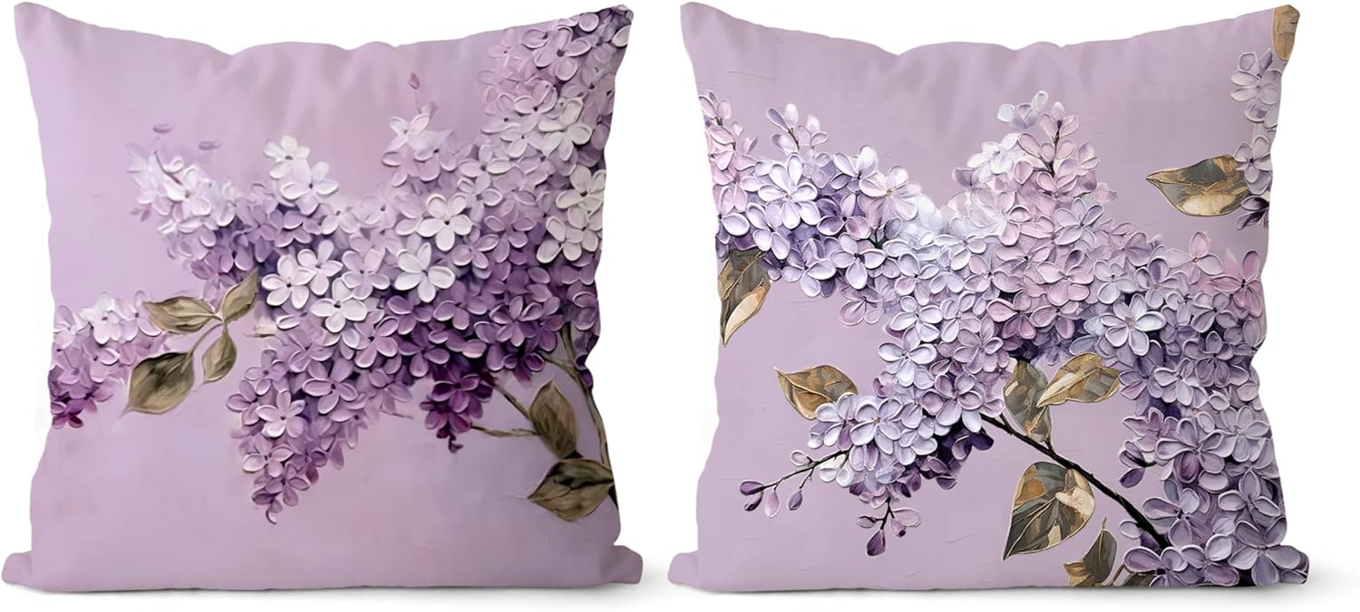 Velvet Boho Green Throw Pillow Cover — 18" — Purple