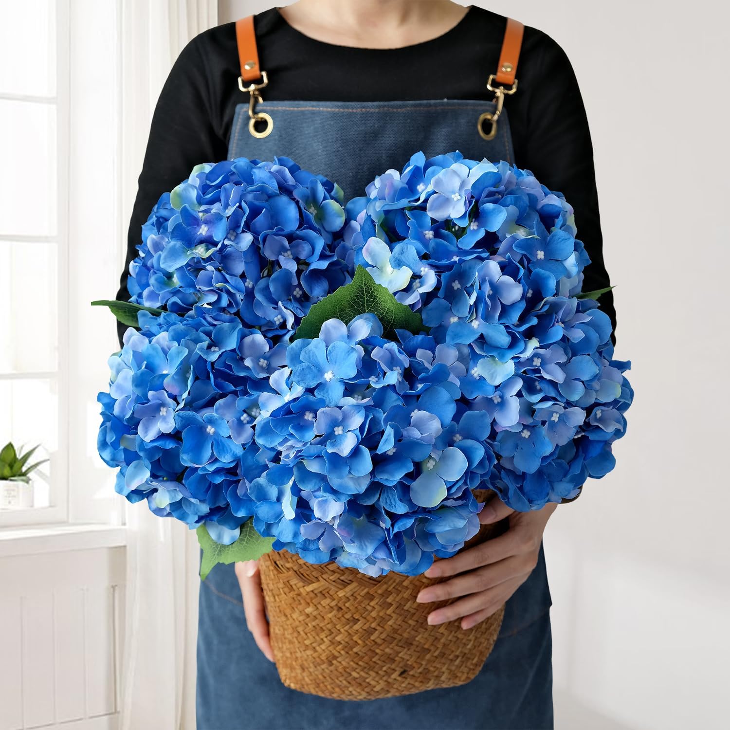 Beige Artificial Plant — 20" — Royal Blue