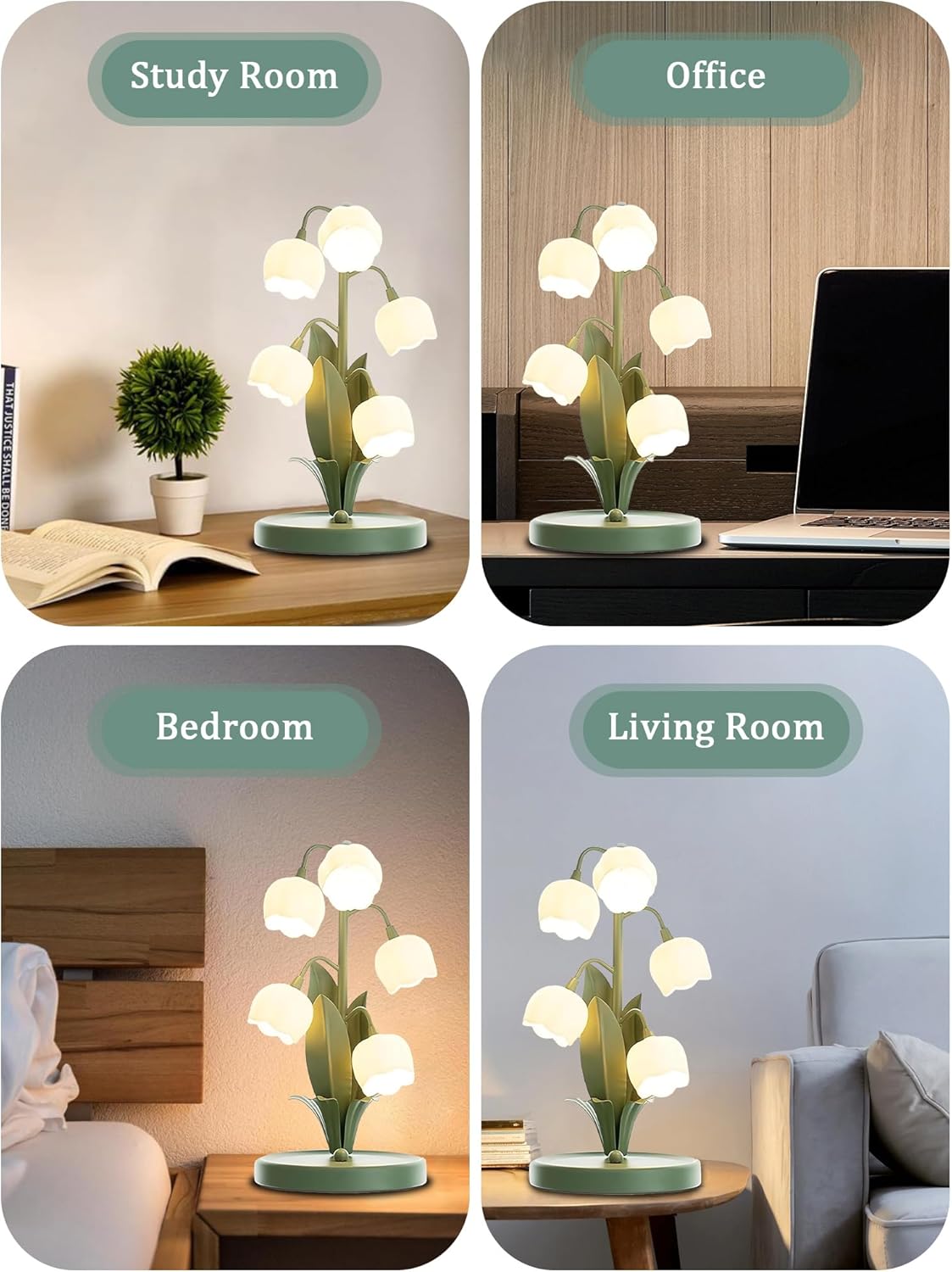Vintage Green Bedside Lamp - View 4