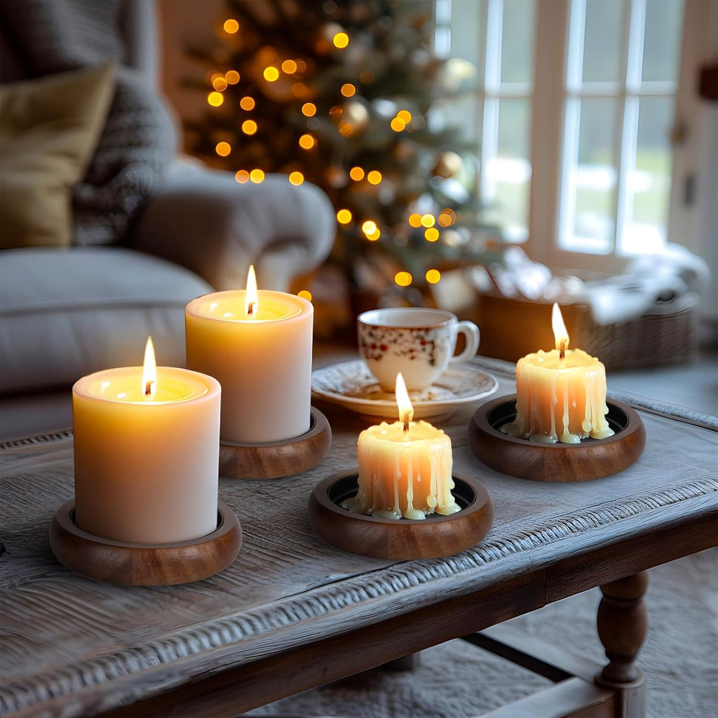Farmhouse Black Pillar Candle — Set of 4 - View 5