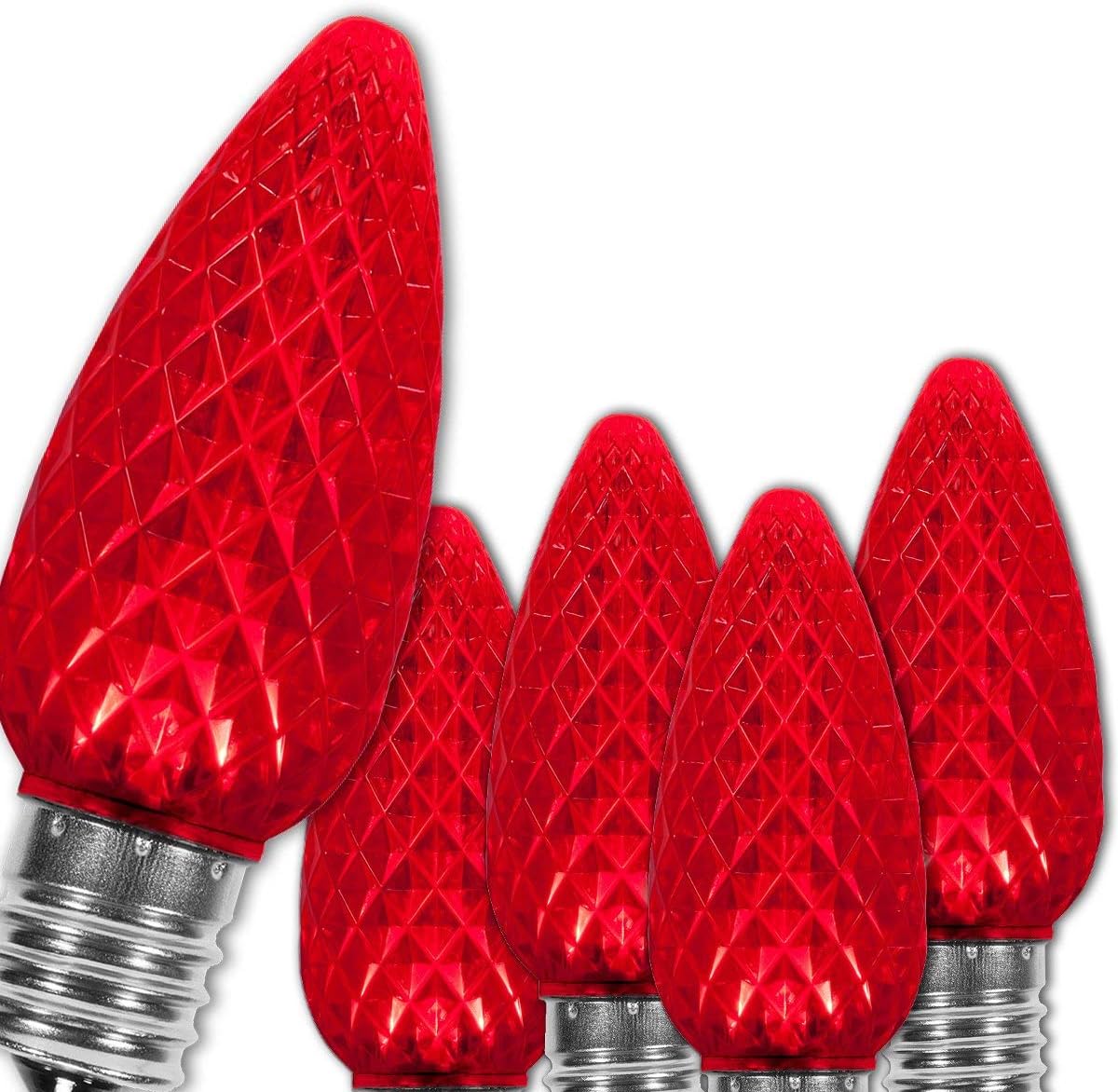 Blue Smart Bulb — Red Faceted