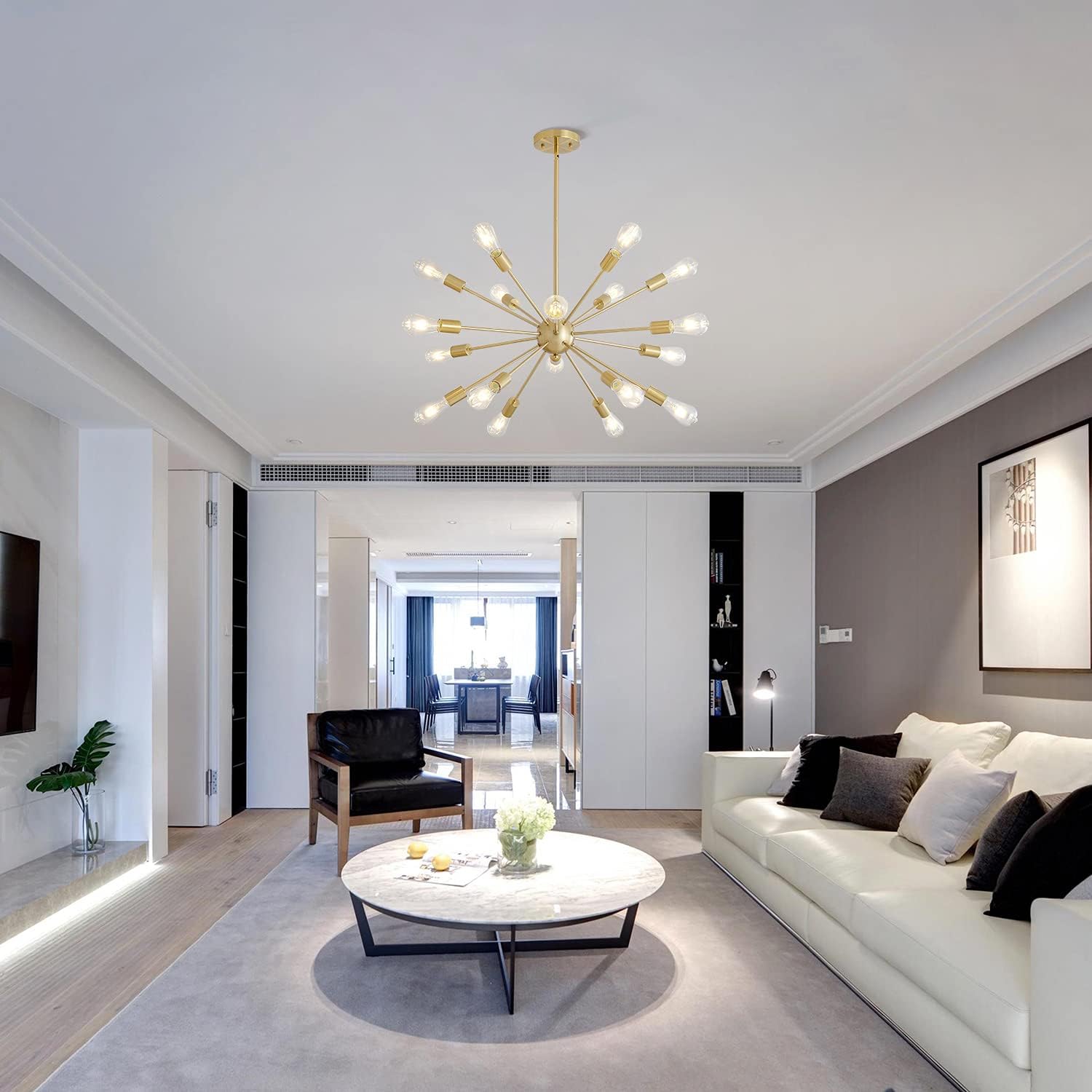 Luxe Black Chandelier - View 2