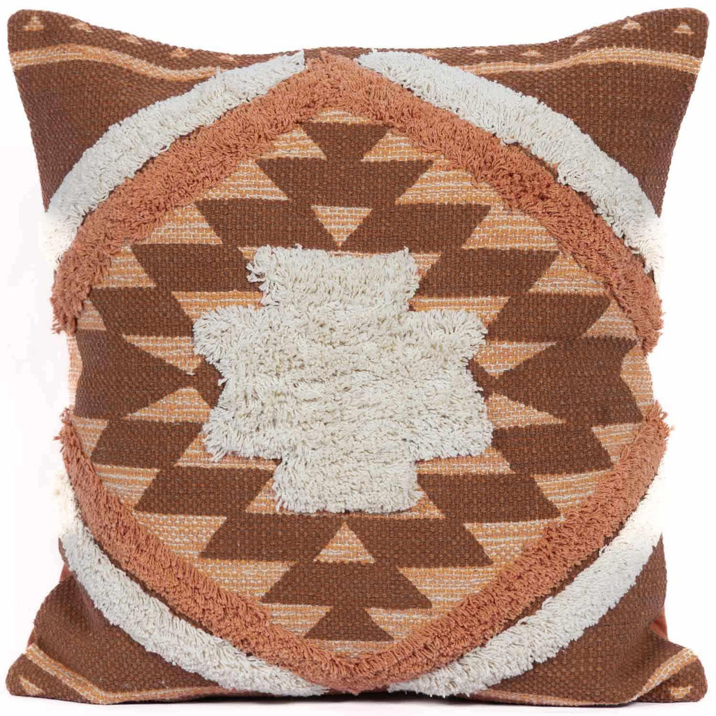 Lumbar Boho Beige Cushion Cover — 20"