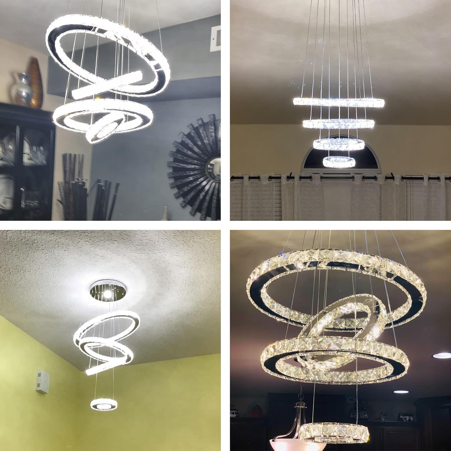 Adjustable Luxe White Chandelier - View 4