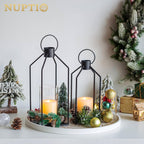 Farmhouse Black Pillar Candle - View 3