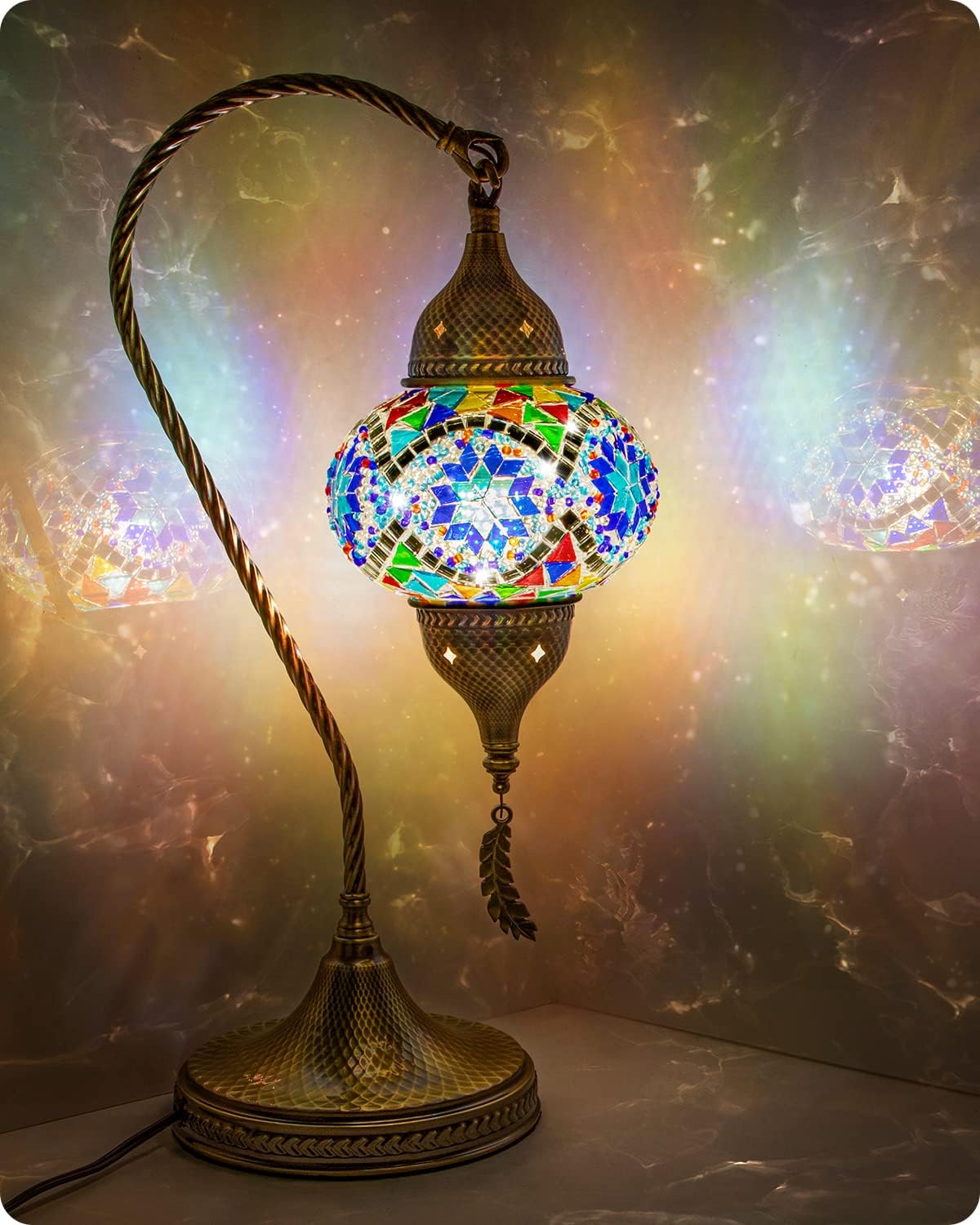 Blue Bedside Lamp — 19" — Blue1