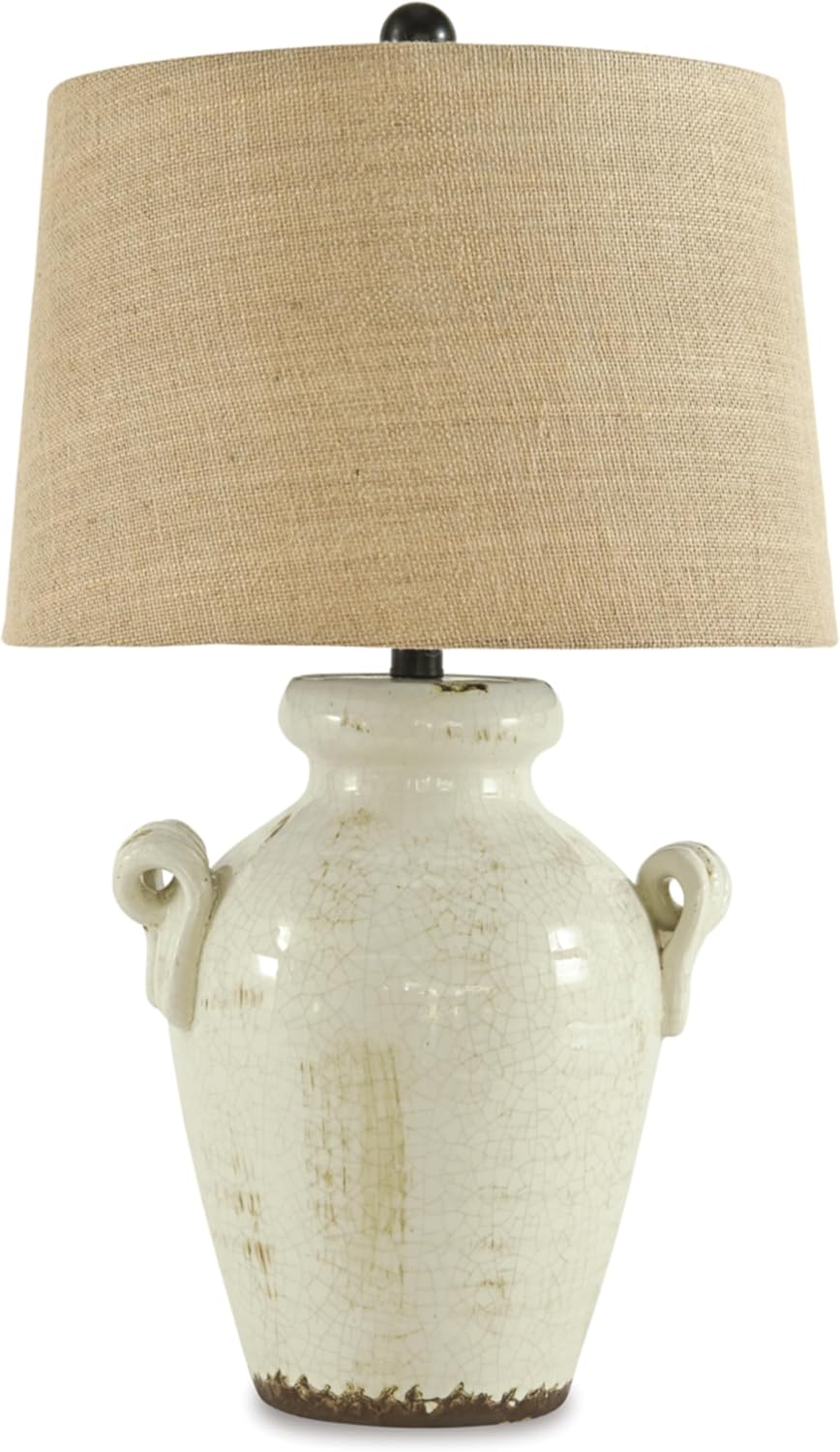 Farmhouse Ceramic Table Lamp — 27" — Emelda