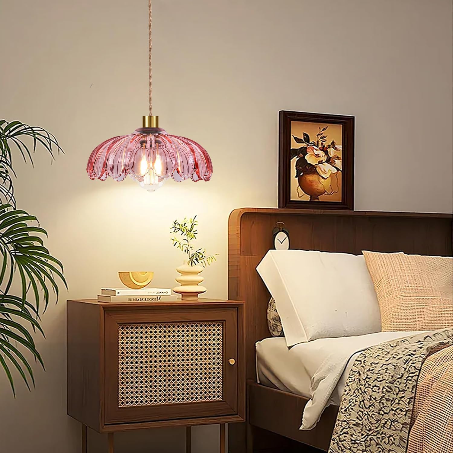 Dimmable Boho Glass Chandelier - View 3