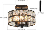 Luxe Black Chandelier — 12.6" - View 2