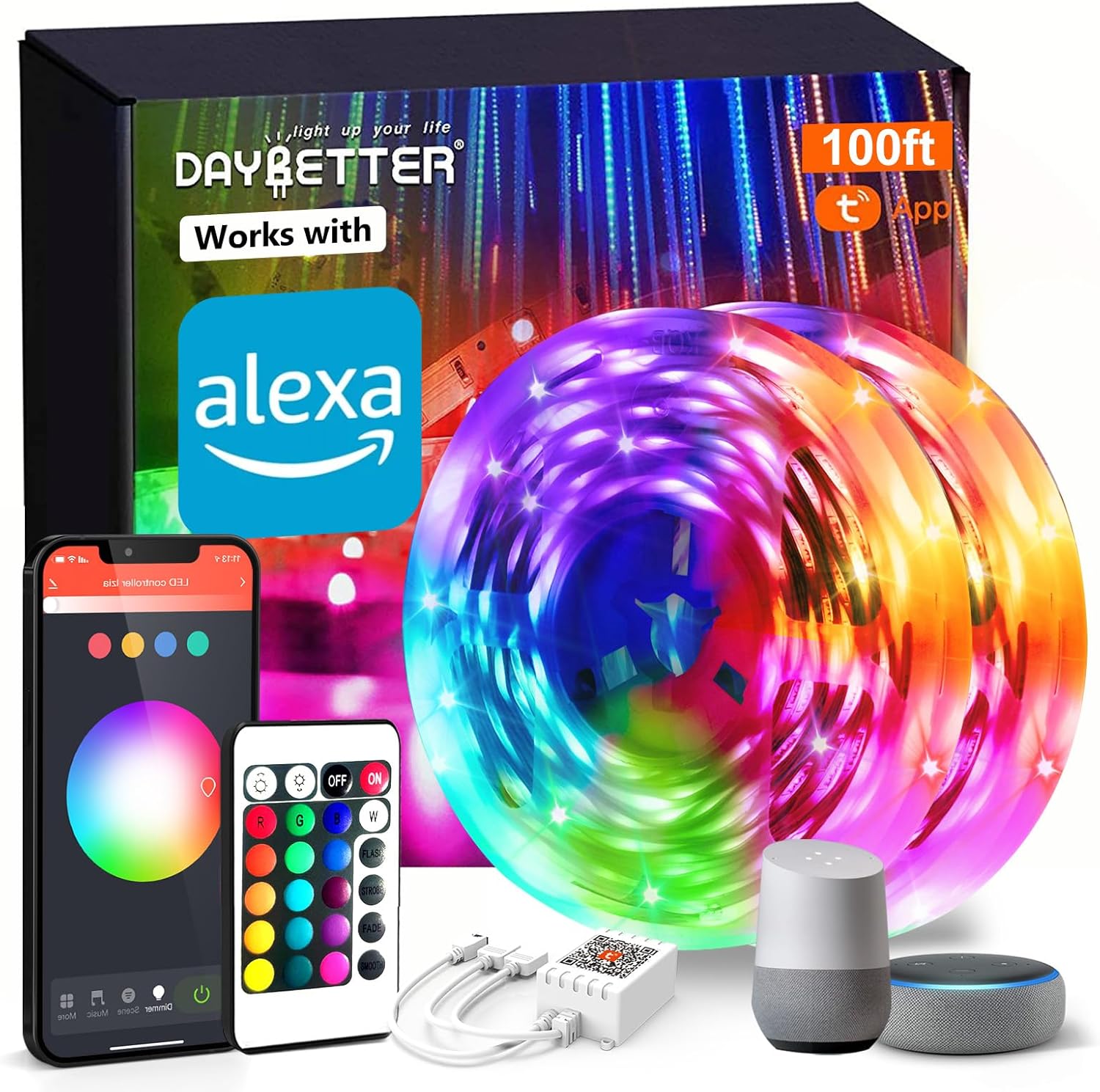 Smart Metal LED Strip Lights — 100ft