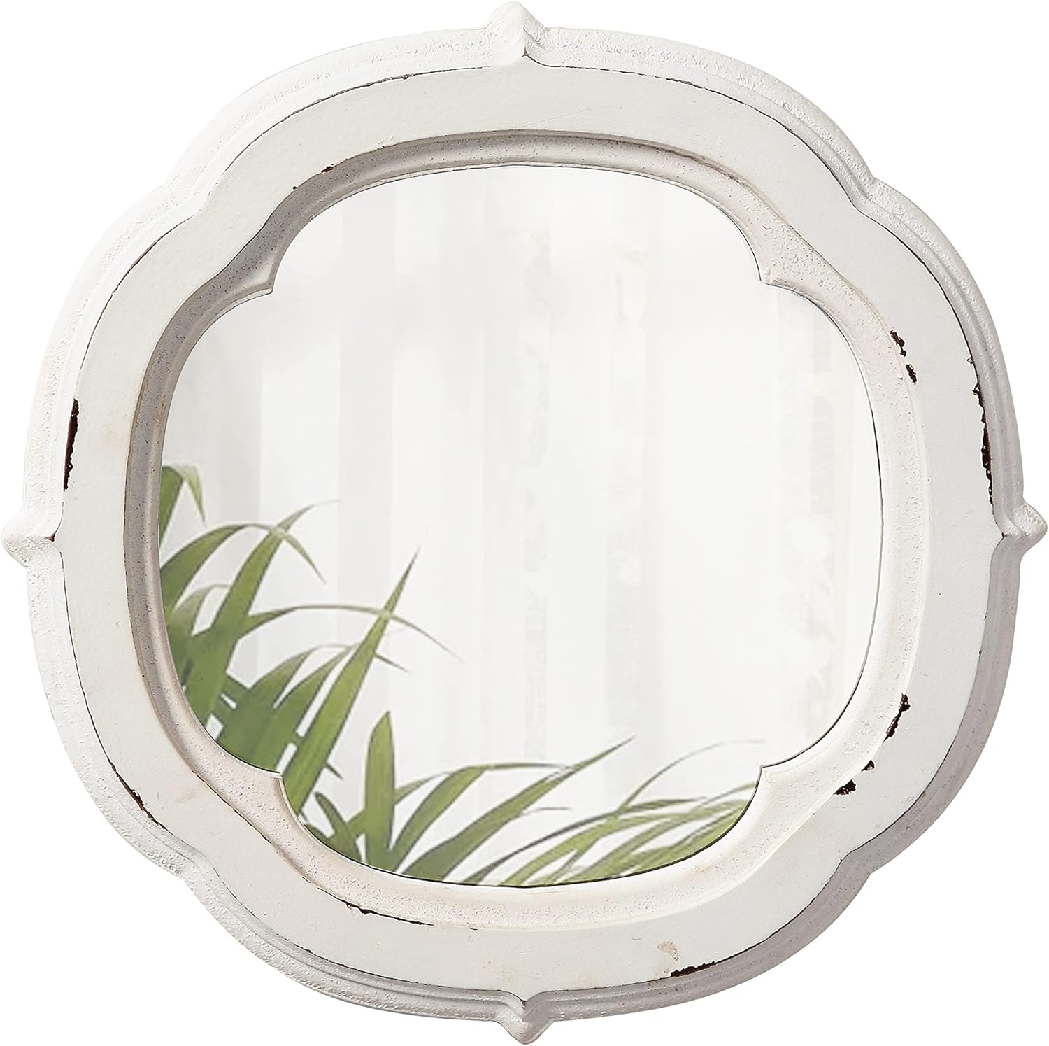 Round Farmhouse Wood Wall Mirror — 1" — Round