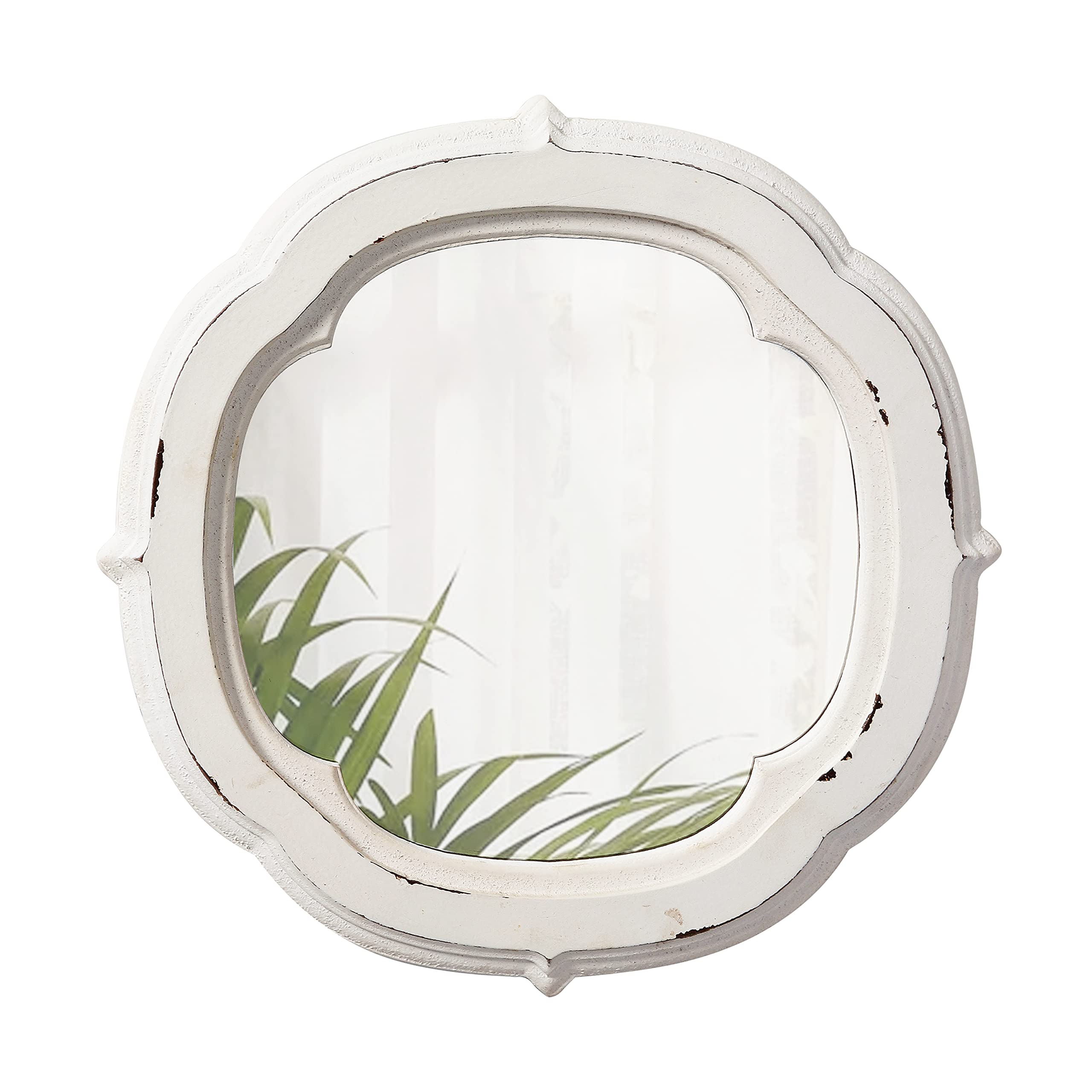 Round Farmhouse Wood Wall Mirror — 1"